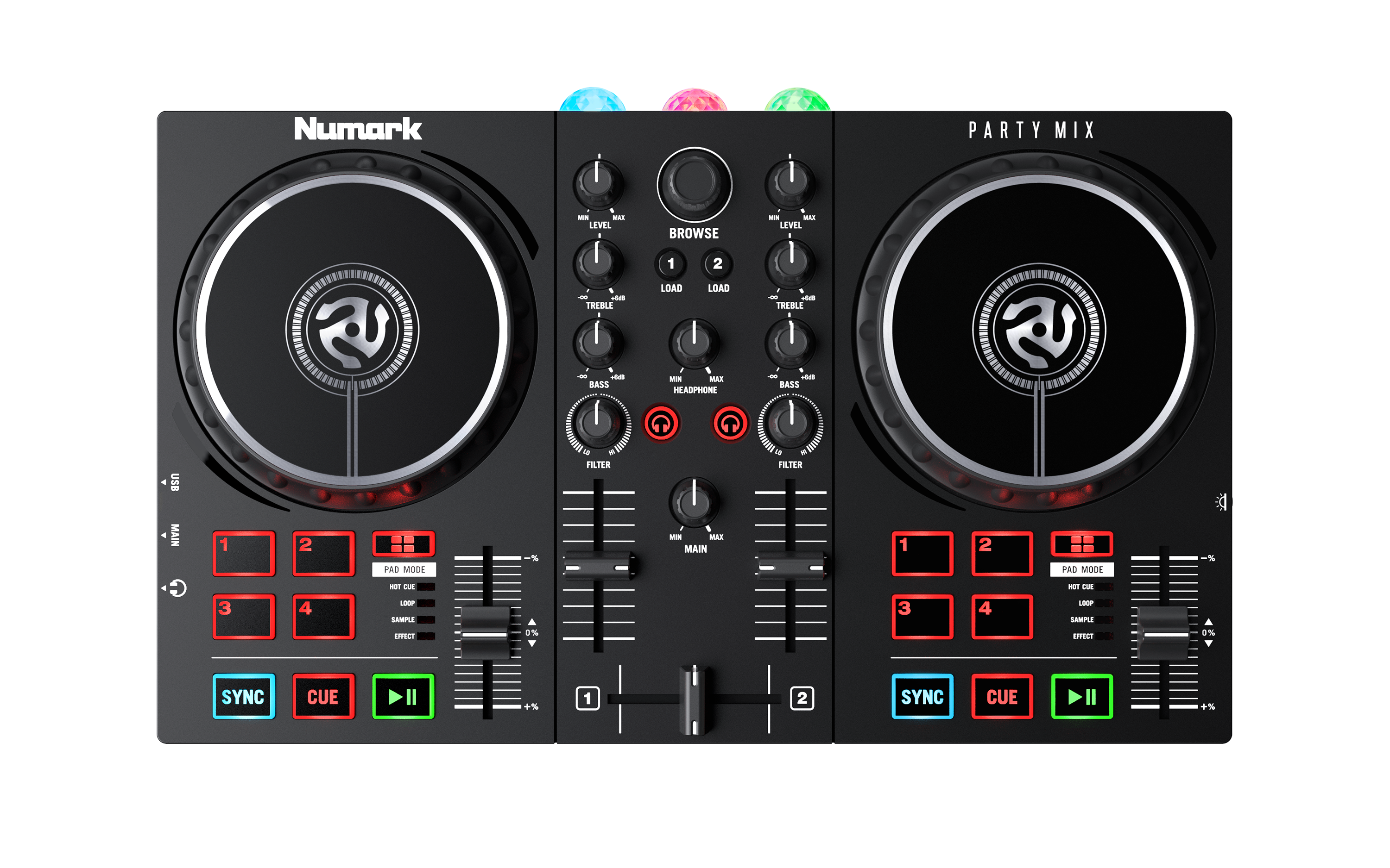 Numark Party Mix II - DJ Controller with Built-In Light Show
