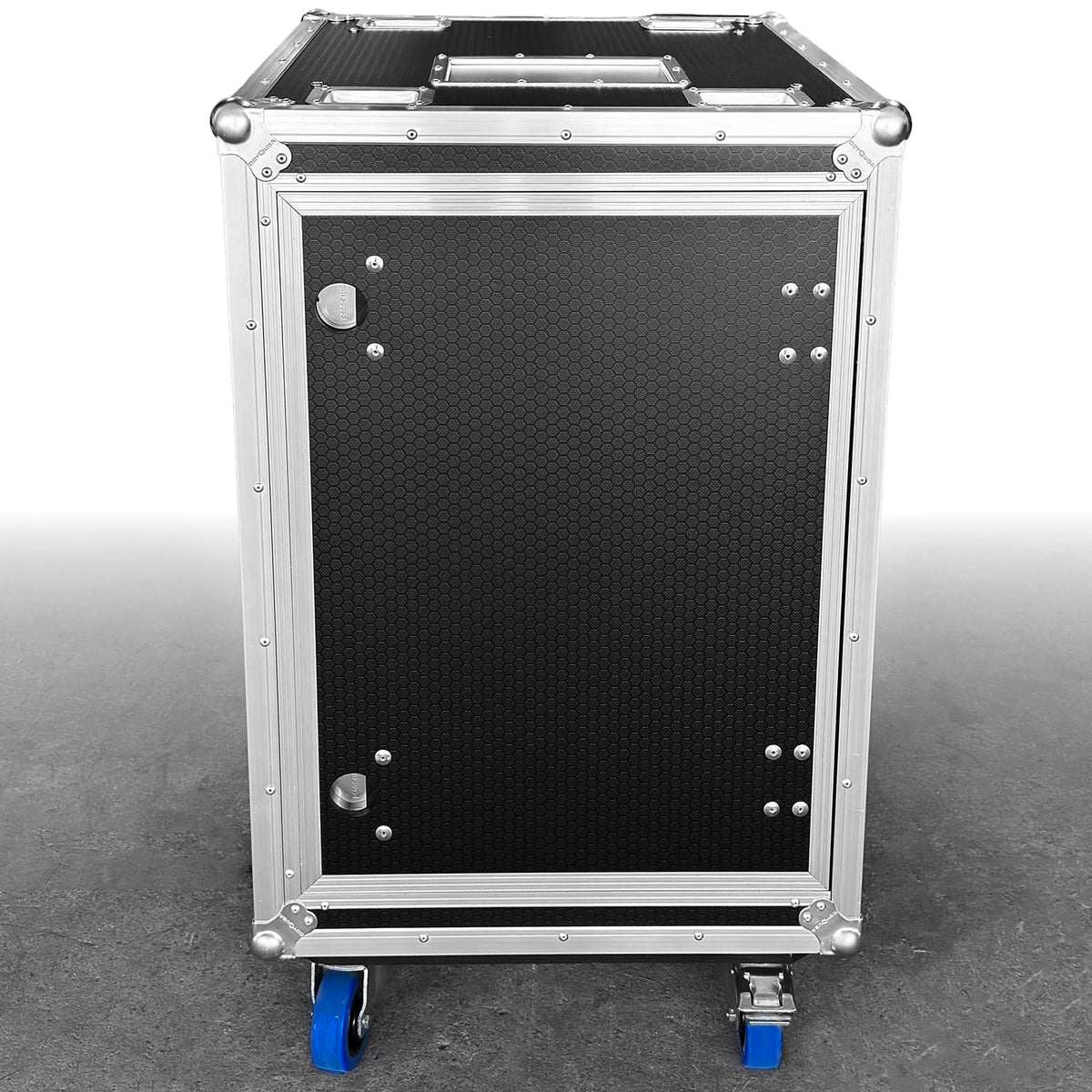 Odyssey OPSR16UW - Odyssey Professional 16U Black Hex Board Slam Rack with Casters.
