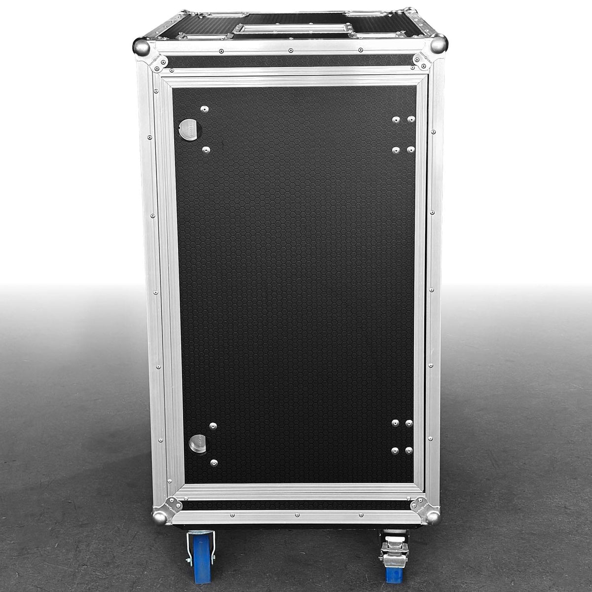 Odyssey OPSR20UW - Odyssey Professional 20U Black Hex Board Slam Rack with Casters.