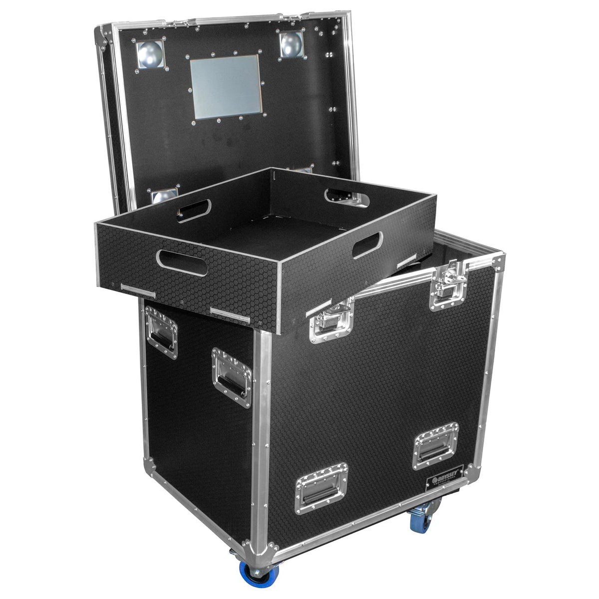 Odyssey OPT302230WPT1 - Odyssey Professional 30" x 22" x 30" Black Hex Board Utility Tour Trunk Case with Caster Wheels.