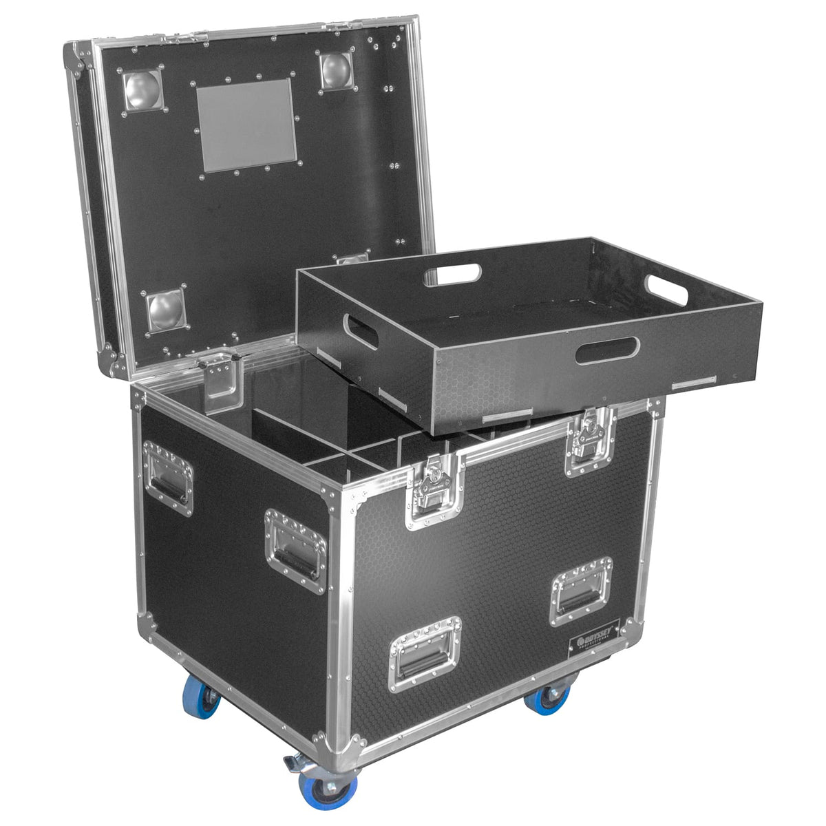 Odyssey OPT302430WPT1 - Odyssey Professional 30" x 24" x 30" Black Hex Board Utility Tour Trunk Case with Caster Wheels.