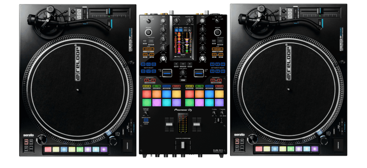 Pioneer DJ DJM-S11 + 2x Reloop RP-8000 MK2 Bundle