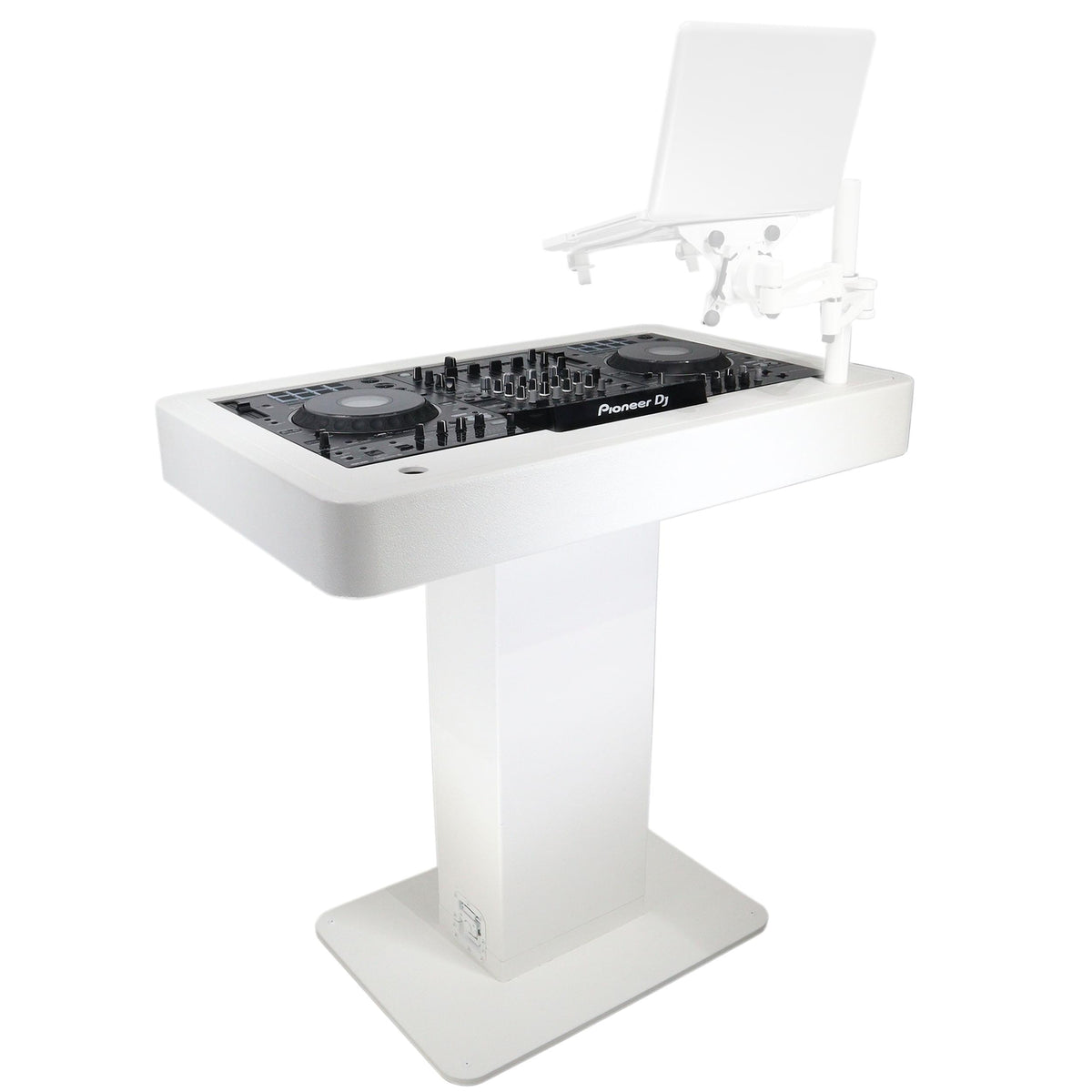 ProX XZF-DJCTWCASE - Podio de DJ Control Tower con estuches de transporte para Pioneer DDJ-REV7 XDJ-XZ FLX10 RANE Four (blanco)