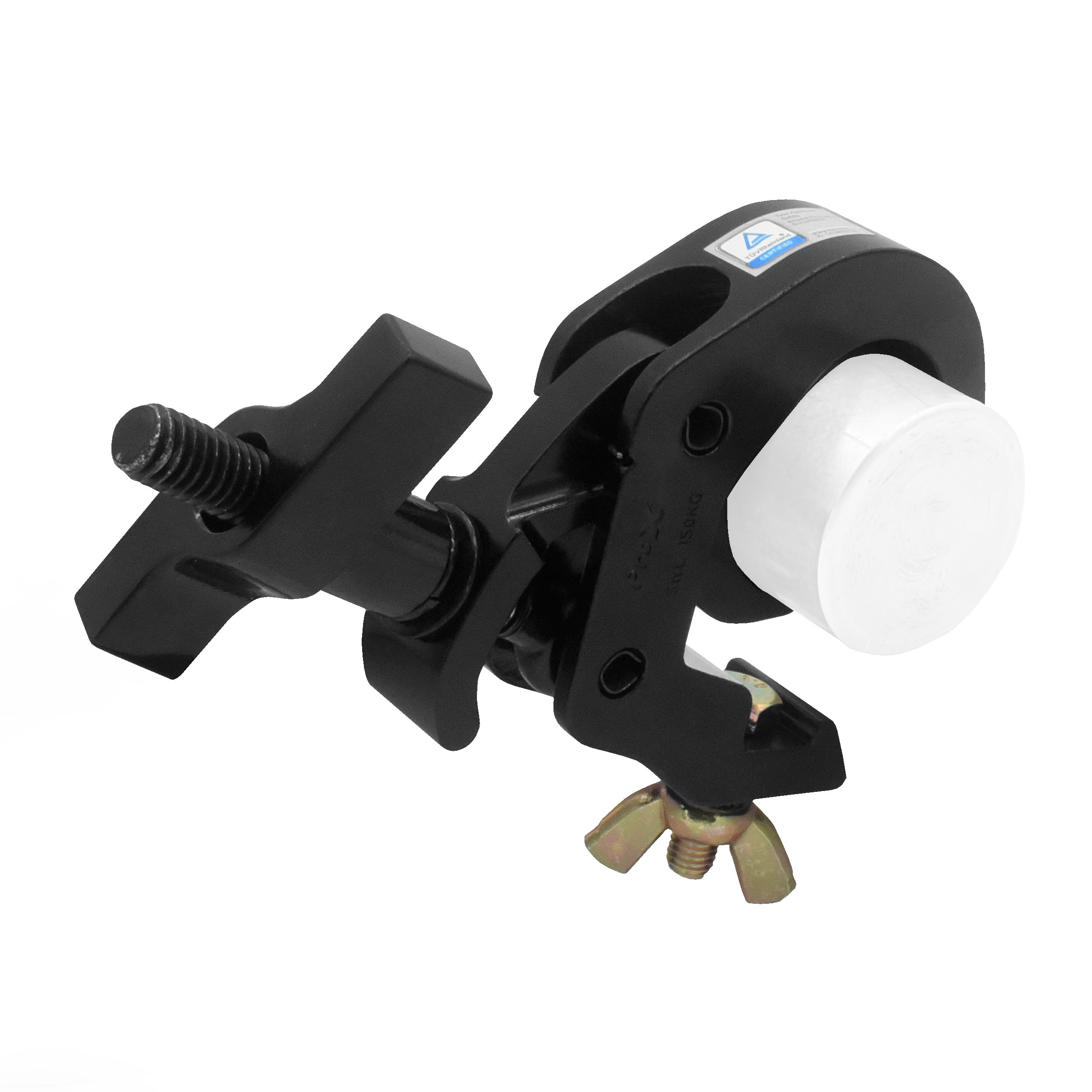 ProX T-C12H-BLK Self-Locking M10 Clamp w/ Big Wing for 2" Truss Tube Capacity 330 lbs. — Aluminum