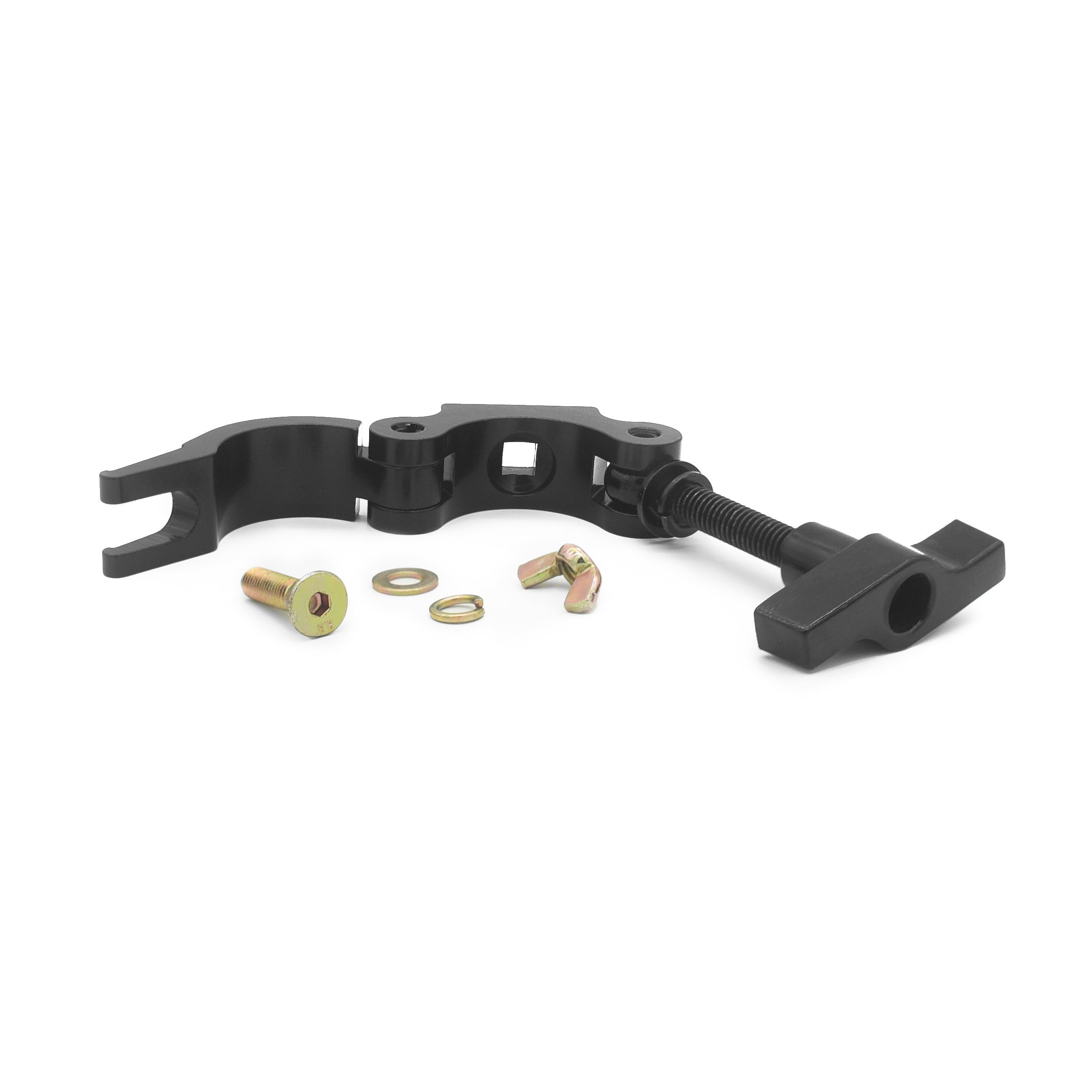 ProX T-C4SH-BLK Slim O-Clamp with Big Wing Knob fits 1.5-2.0 in Tube Capacity 661 LBS M10 Bolt — Aluminum