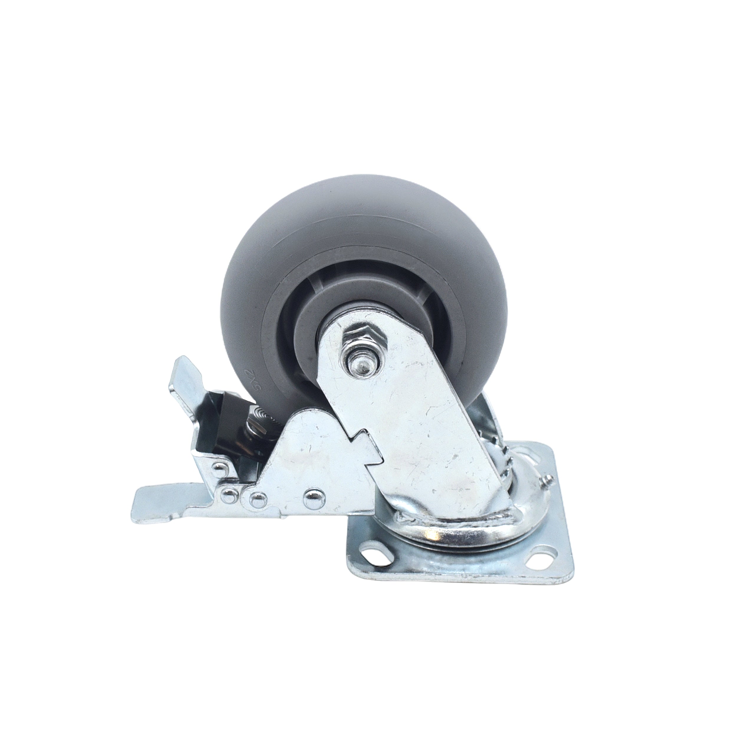 ProX Single Gray 5" Wheel Polyurethane Swivel Industrial Grade Locking Caster