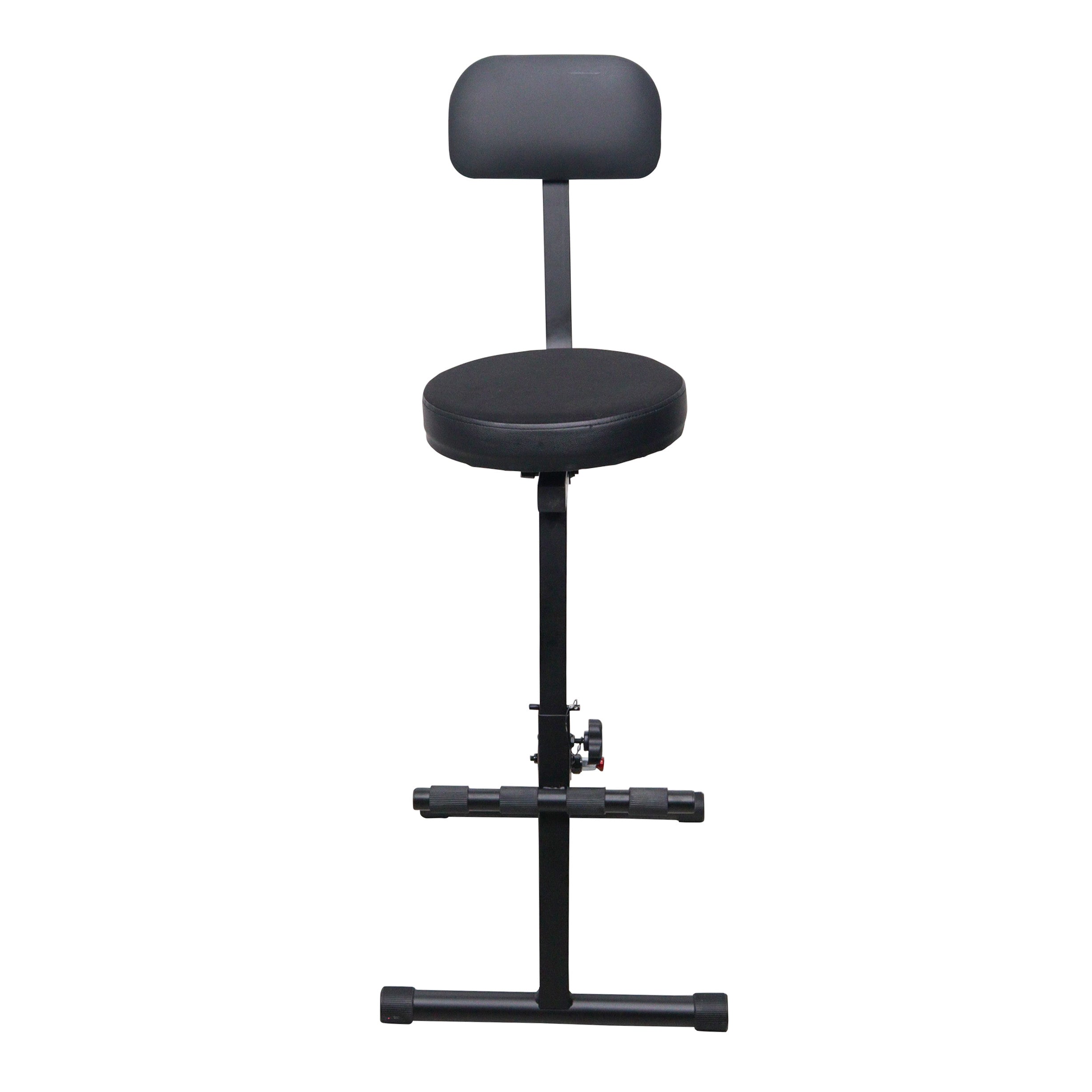 ProX Portable Folding AV Operator DJ Keyboard Drum Height Adjustable Throne Chair with 13 in. Velvet Padded Cushion