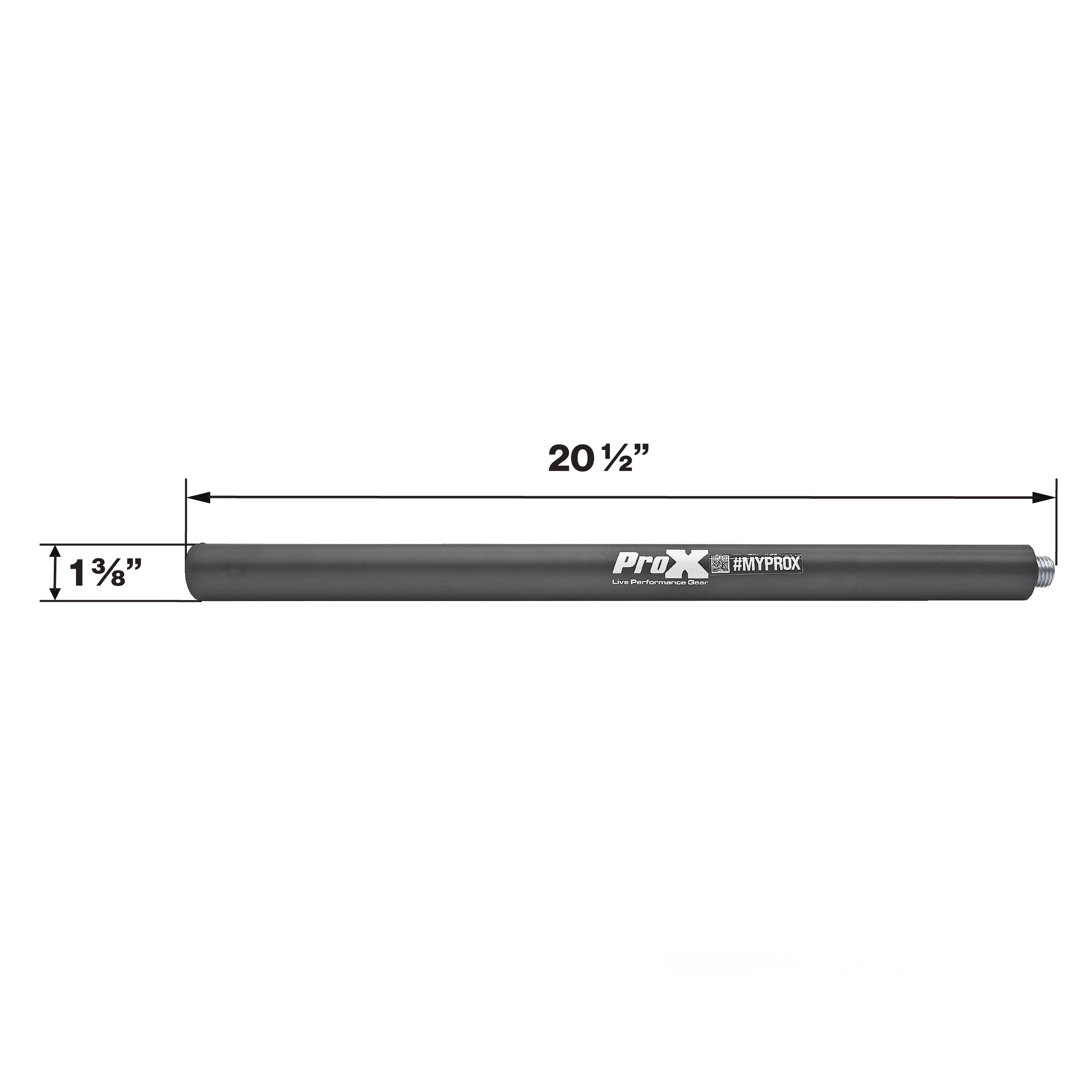ProX 20" Speaker Mount Pole with M20 Mount Threads