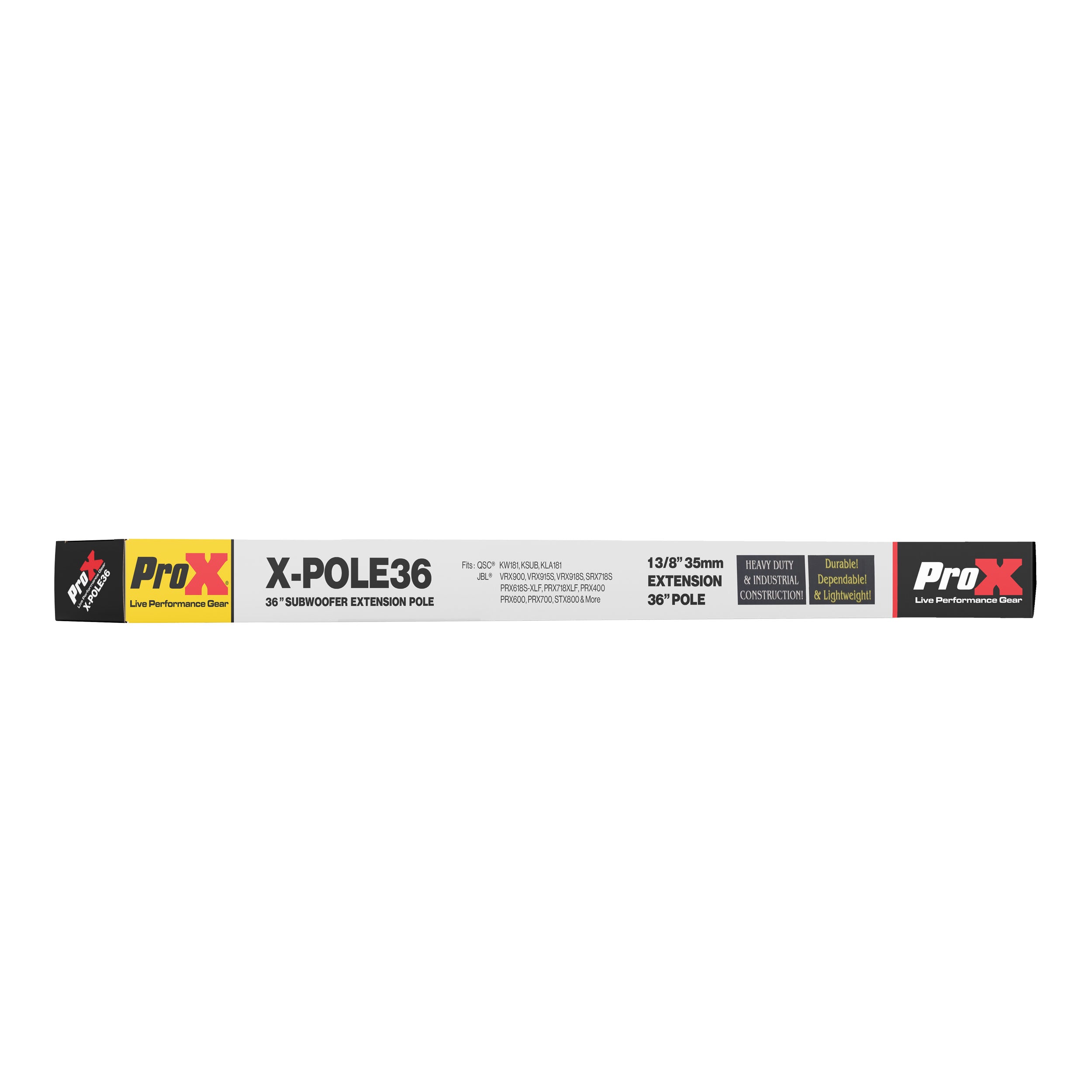 ProX 36" Speaker Mount Pole with M20 Mount Threads