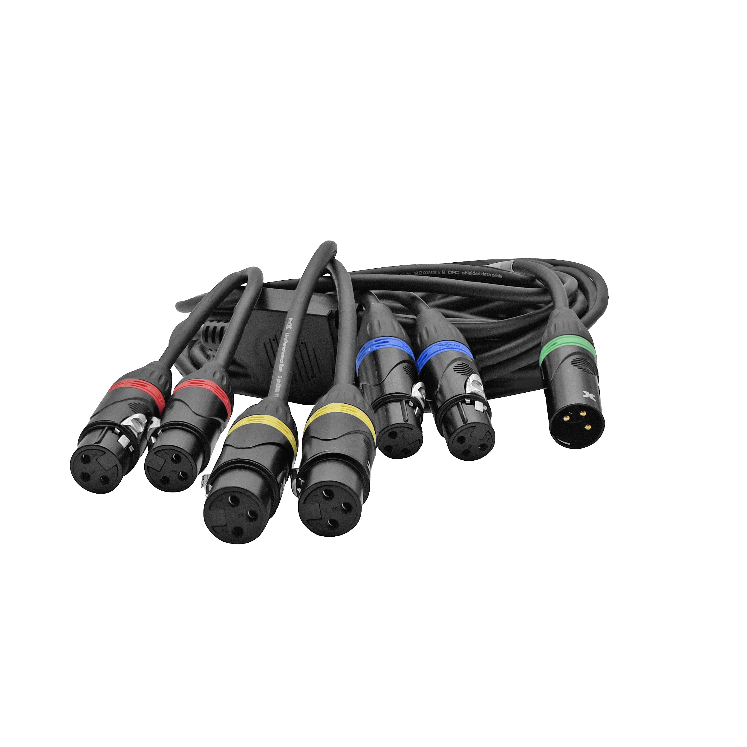 ProX 17FT 1 to 6 Outlet 3PIN DMX CABLE High Performance