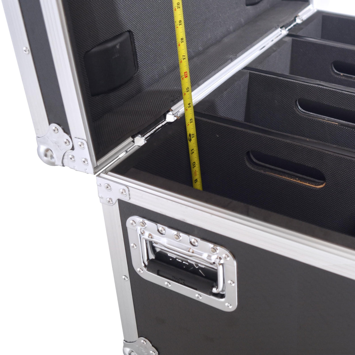 ProX Par Can Universal Utility Case 4" Wheels Will Hold 4 of 12" x12" Large or 8 of 12" x 5.5" Slim LED Par Lights.