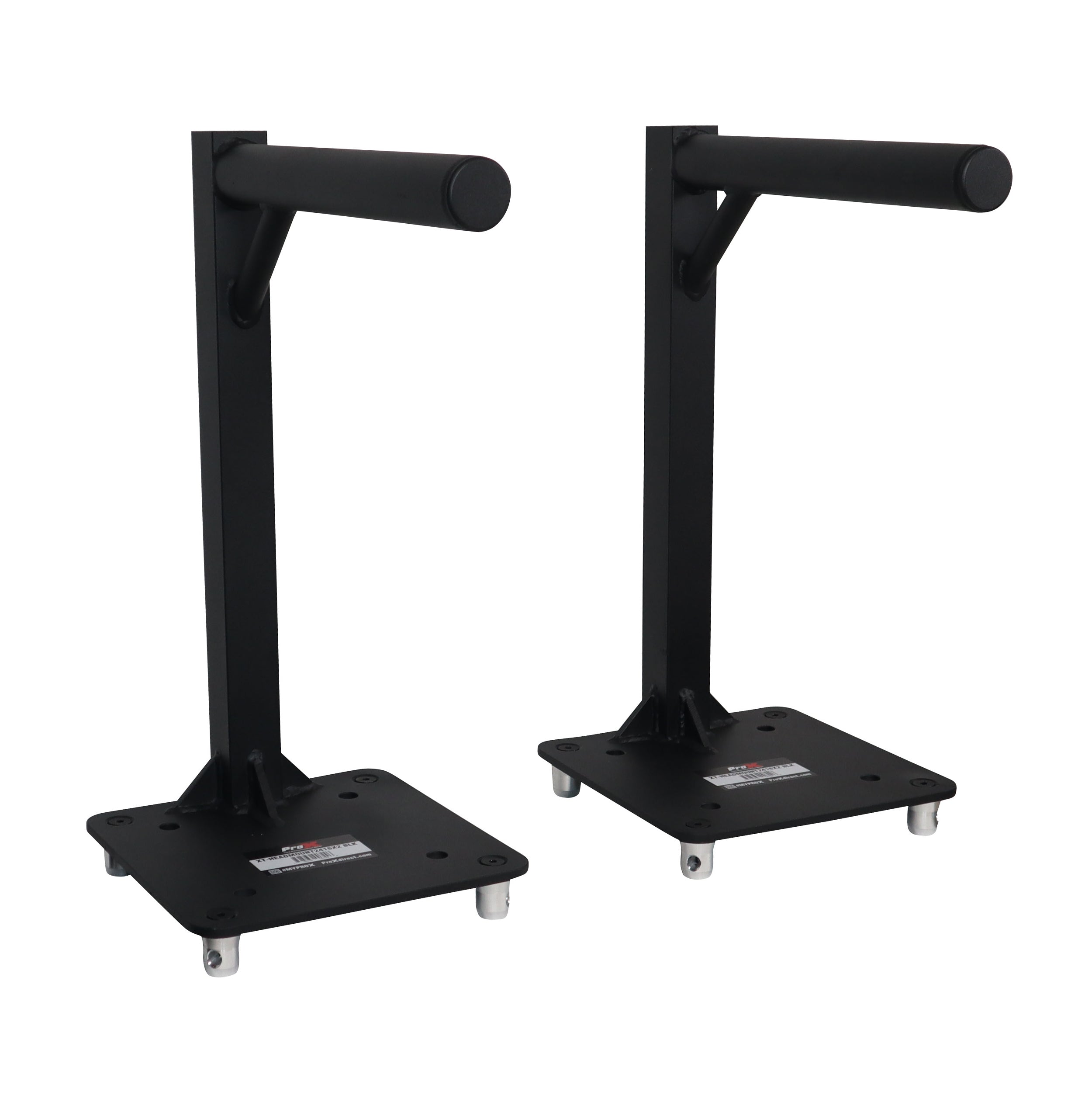 ProX Set of 2 Inverted Lighting Mount Top Plates with 24"H and 16"L, 2" OD Arm in Black