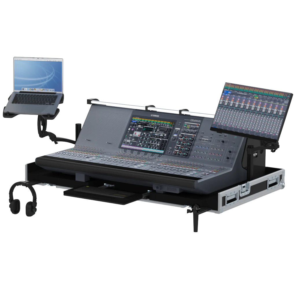 ProX Flight case for Yamaha Rivage PM3 CS-R3 Audio Console Mixer with Doghouse and Wheels by Santosom
