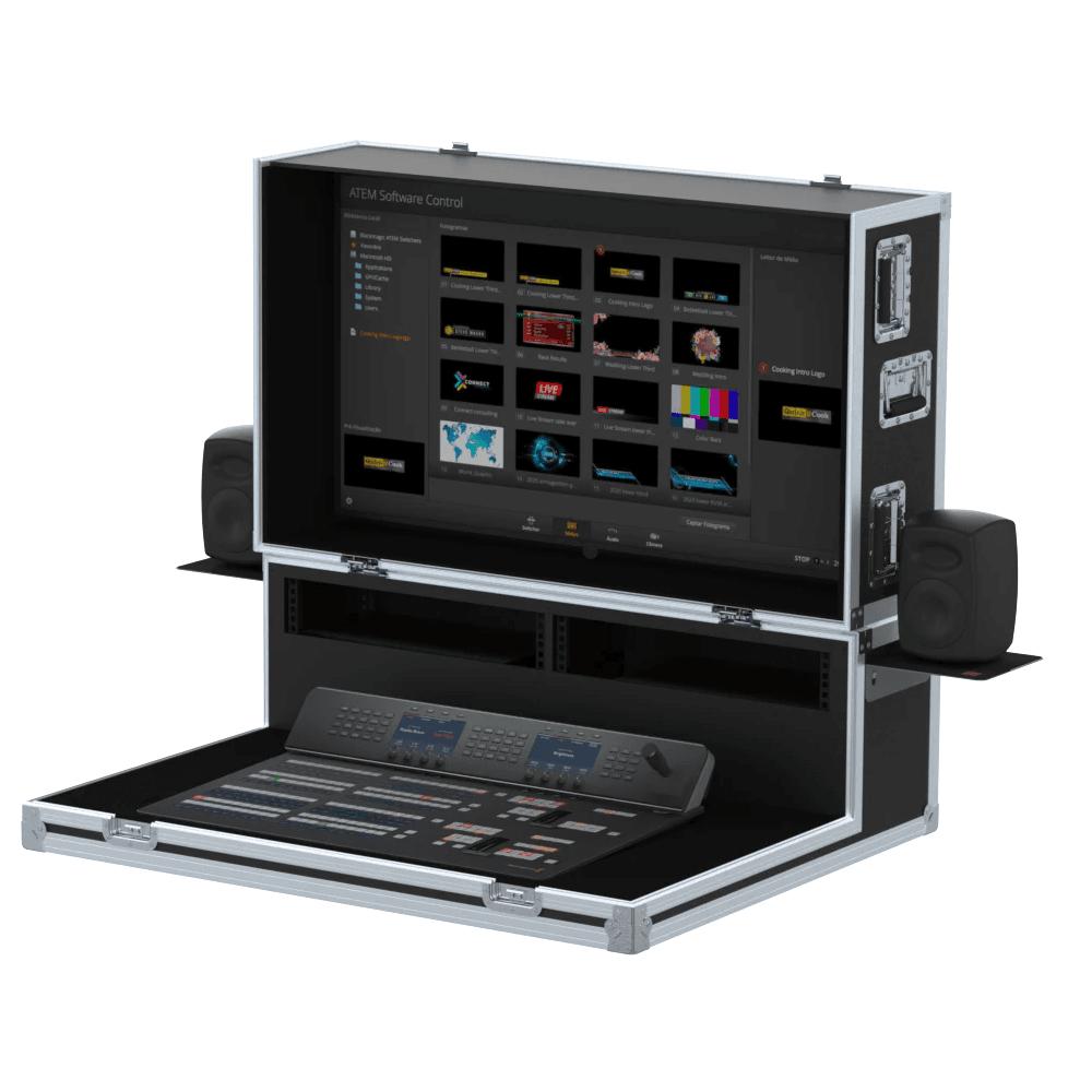 ProX Video Controller Flight case, Production mixer BlackMagic ATEM 2ME + Monitor by Santosom.