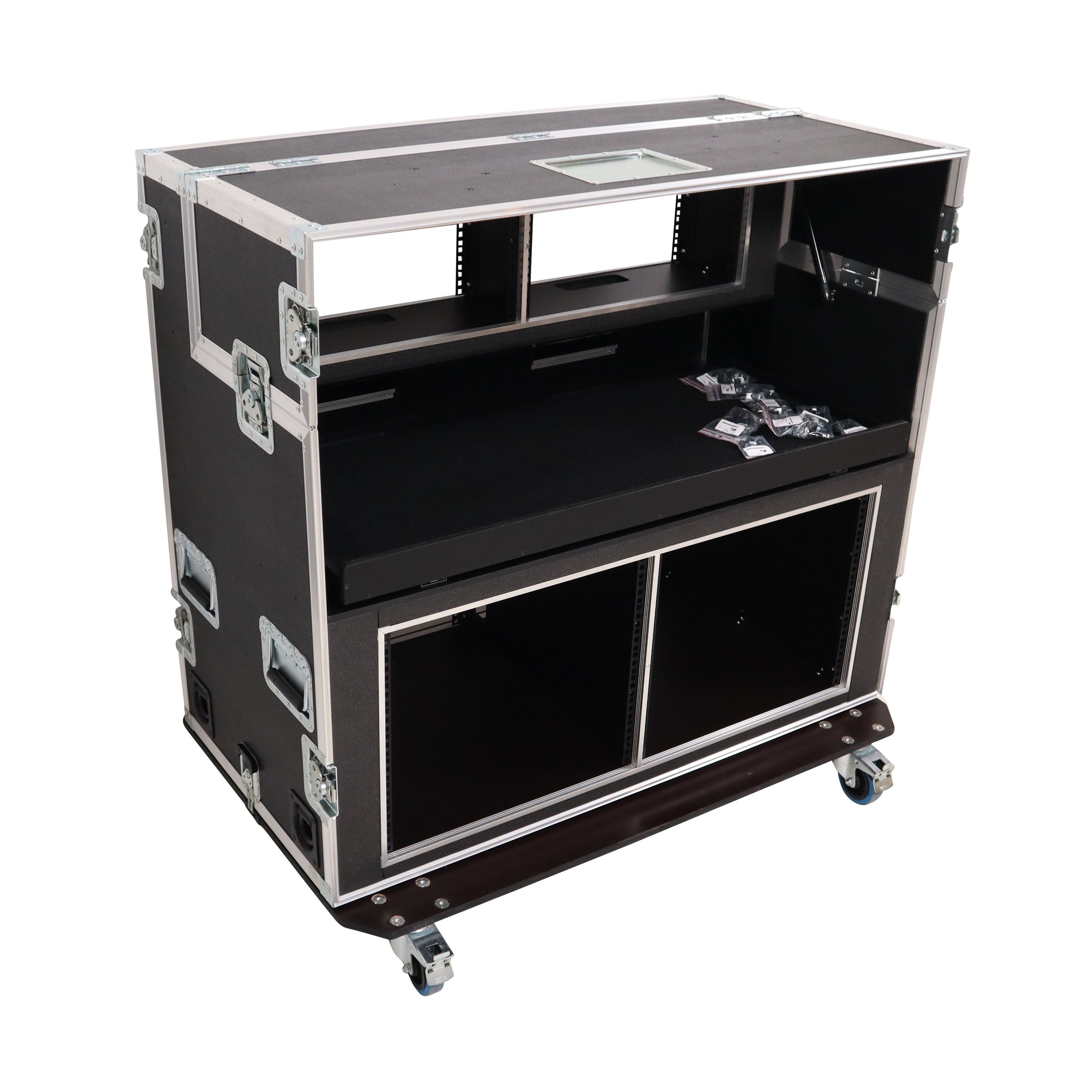 ProX Video Controller Regie 2x 24" Monitors + rack, 560-BRR 9U + 6U by Santosom