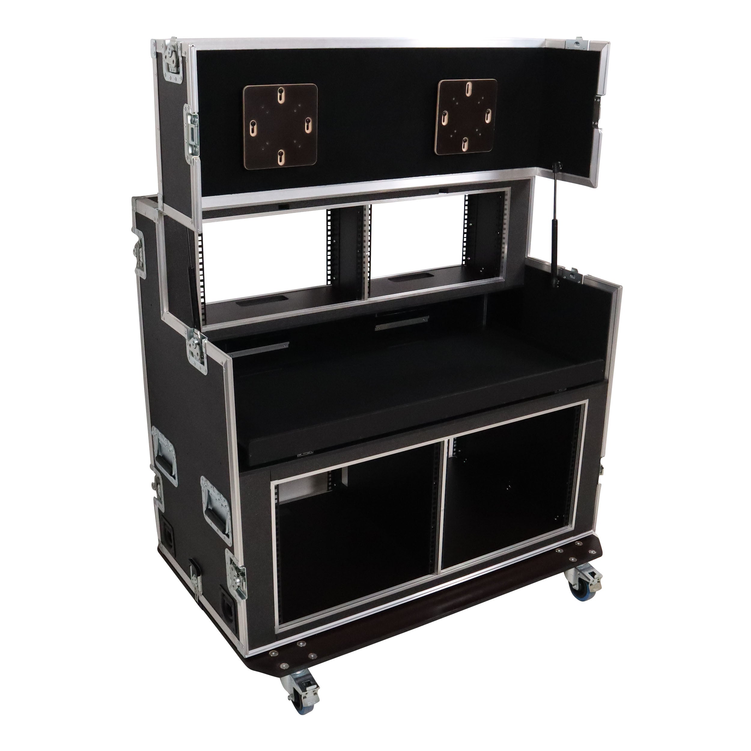 ProX Video Controller Regie 2x 24" Monitors + rack, 560-BRR 9U + 6U by Santosom