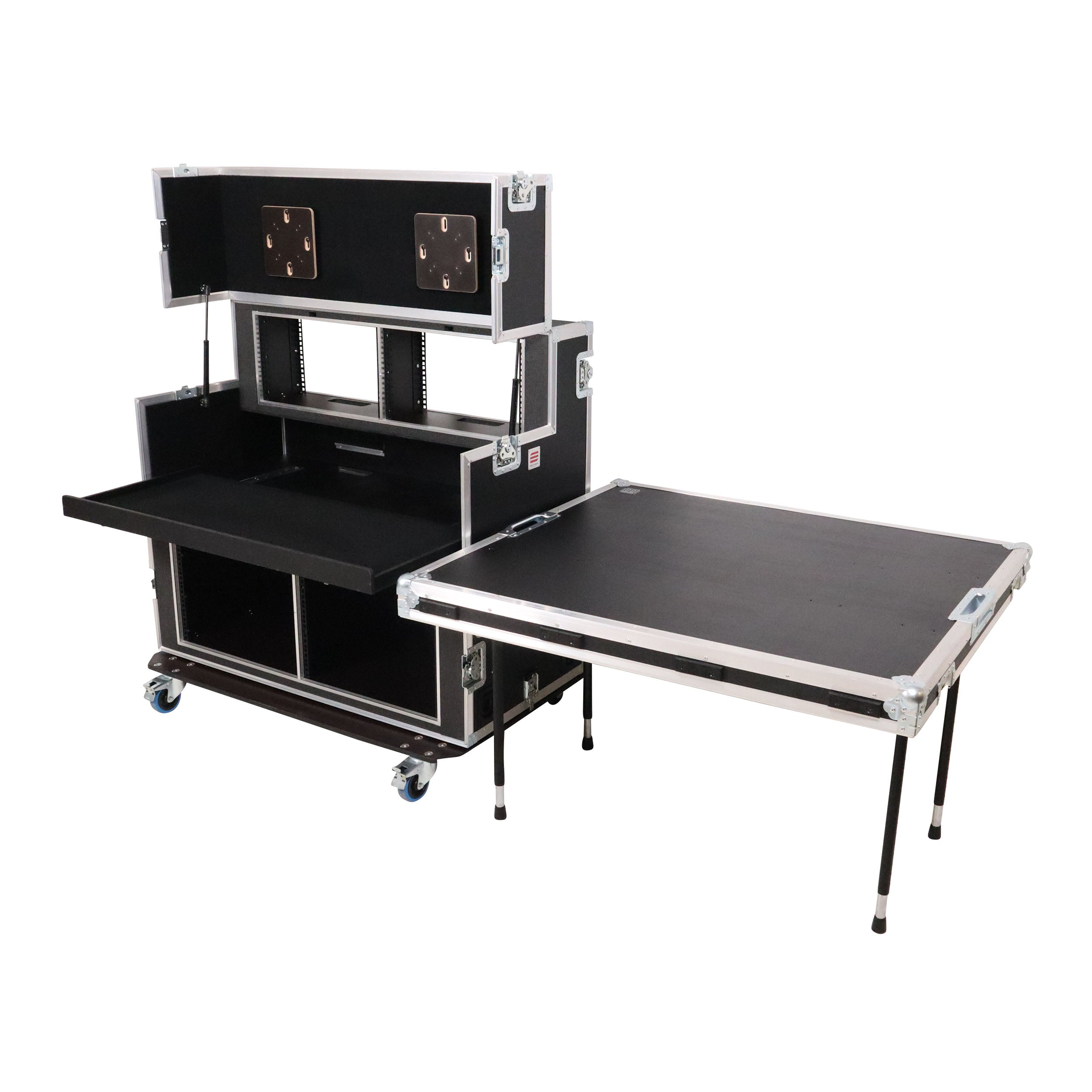 ProX Video Controller Regie 2x 24" Monitors + rack, 560-BRR 9U + 6U by Santosom