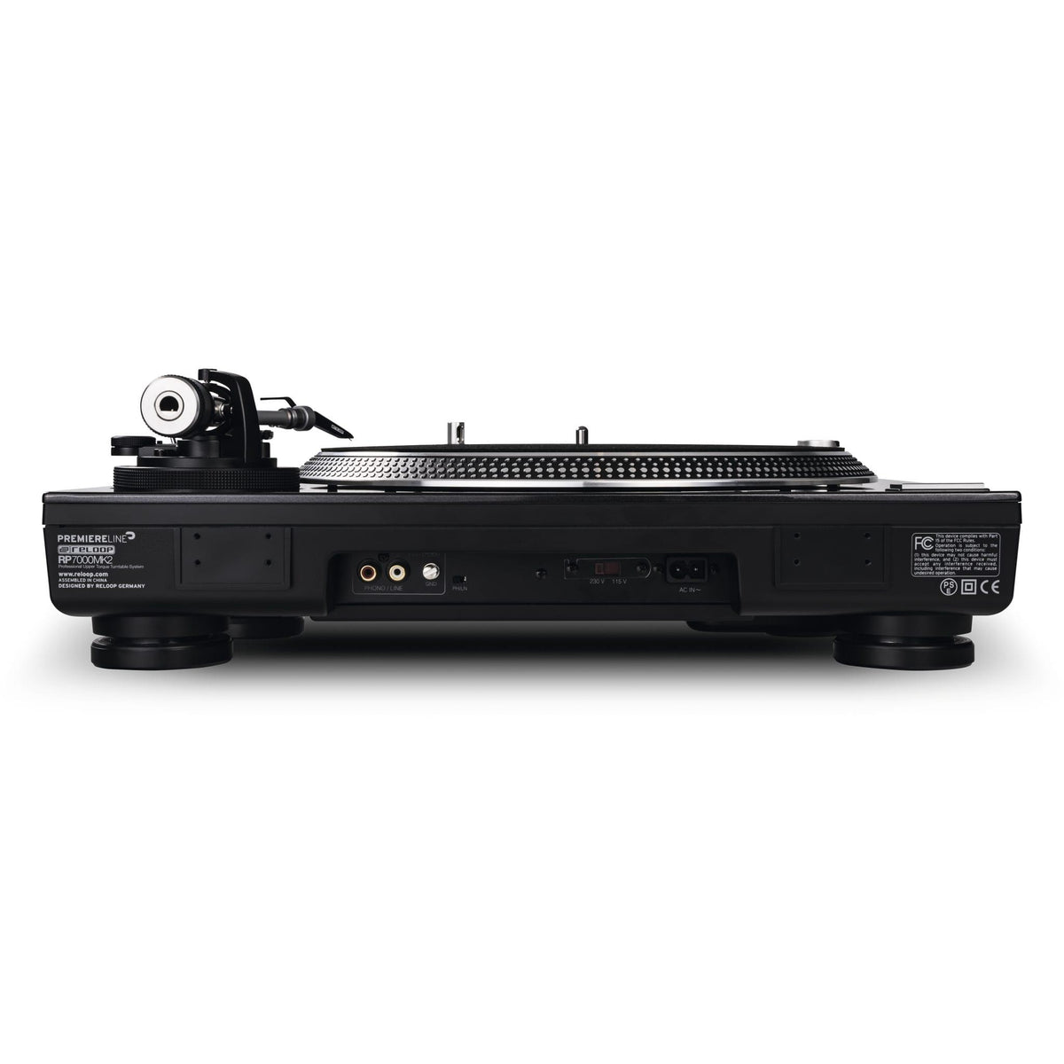 Reloop RP-7000 MK2 - Professional Upper Torque Turntable System (Black).