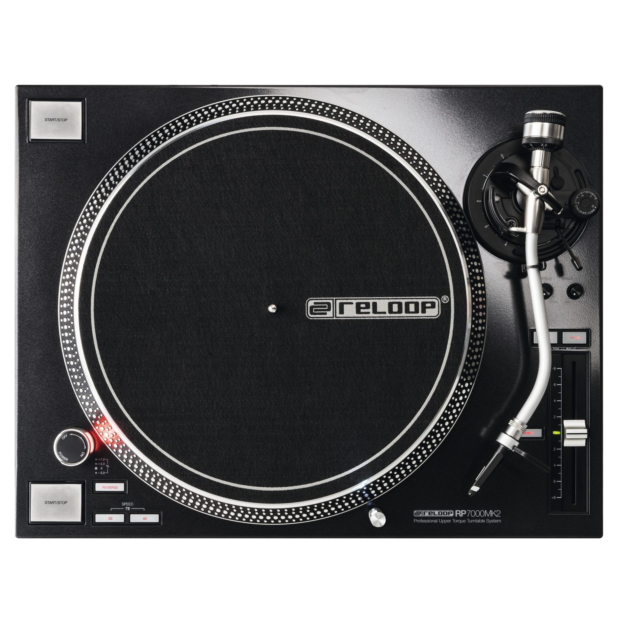 Reloop RP-7000 MK2 - Professional Upper Torque Turntable System (Black)
