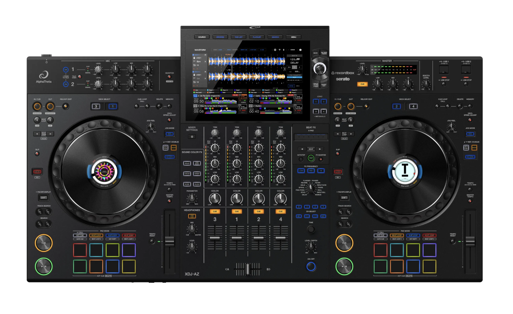 AlphaTheta XDJ-AZ + Odyssey FFXXDJAZCW1 Case Bundle