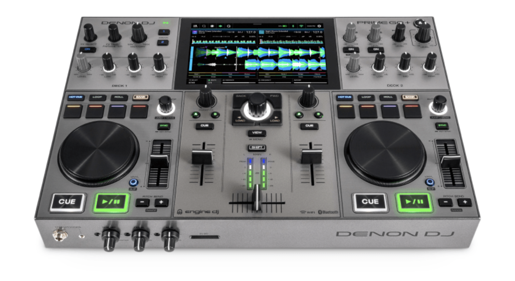 Denon DJ Prime GO+ - Rechargeable Battery-powered, Standalone DJ System with Wi-Fi Streaming