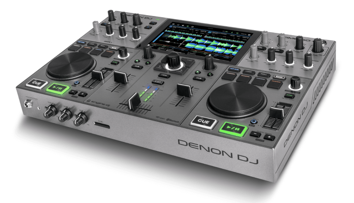 Denon DJ Prime GO+ - Rechargeable Battery-powered, Standalone DJ System with Wi-Fi Streaming.