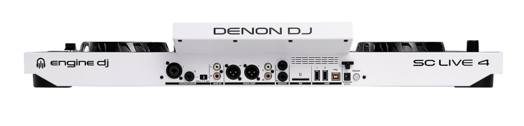 Denon DJ SC LIVE 4 WHITE - 4-Deck Standalone DJ Controller with 7” Touchscreen, Built-in Speakers, and Wi-Fi Connectivity (Limited White Edition)