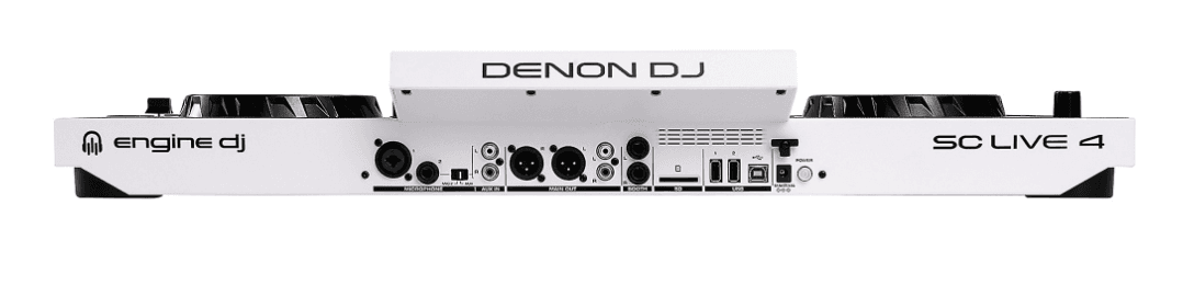 Denon DJ SC LIVE 4 WHITE - 4-Deck Standalone DJ Controller with 7” Touchscreen, Built-in Speakers, and Wi-Fi Connectivity (Limited White Edition).