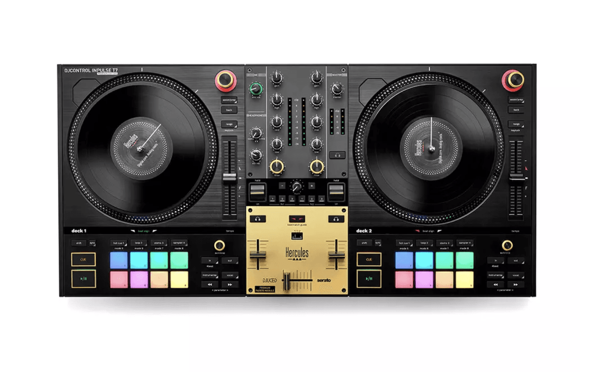 Hercules DJ Control Inpulse T7 Premium Edition - 2-Channel DJ Controller for Serato & Djuced with 7", Premium Vinyl Edition.