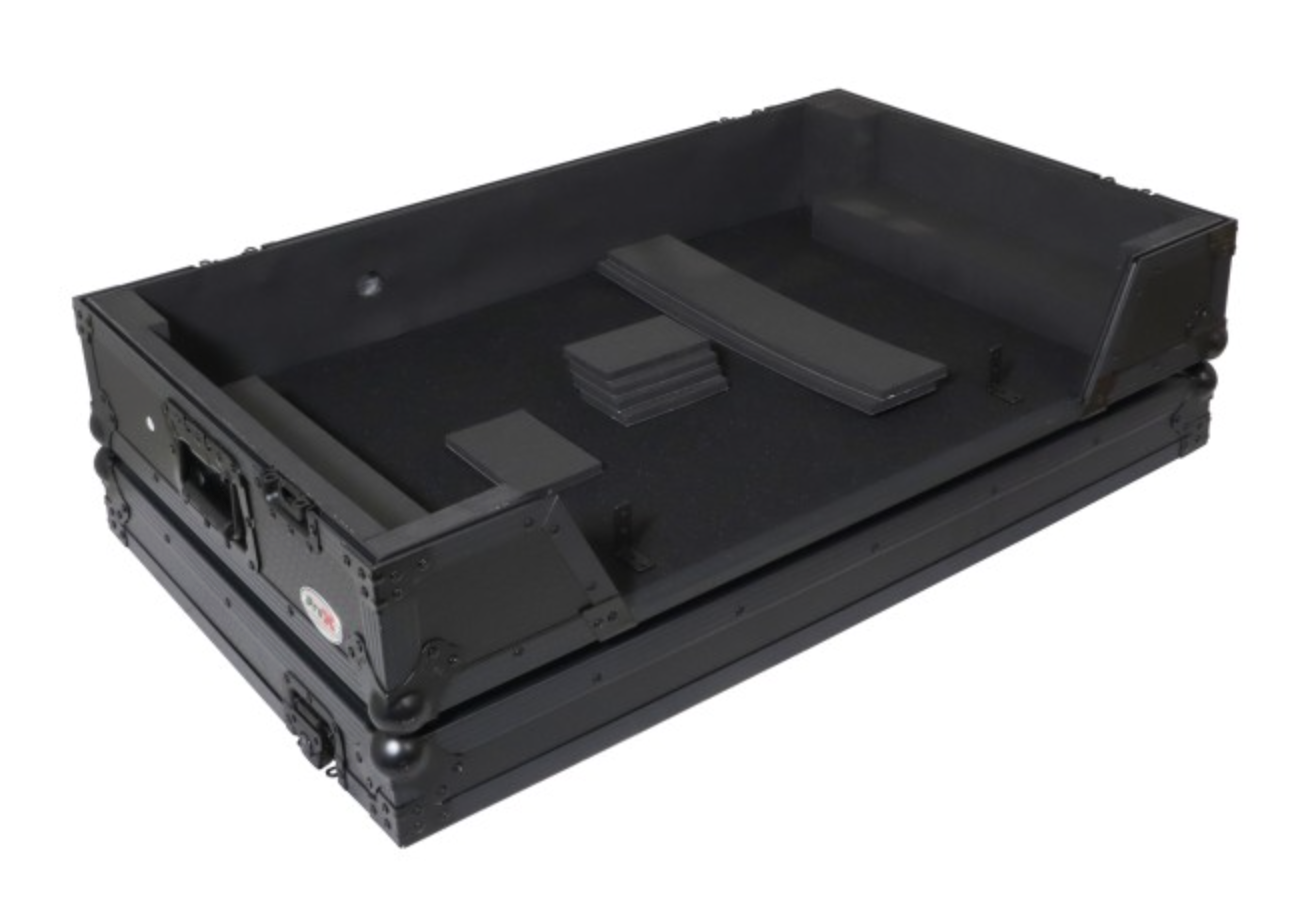 ProX XS-XDJAZ WBL - ATA Flight Case For AlphaTheta XDJ-AZ DJ Controller with 1U Rack Space and Wheels - Black