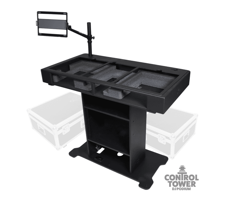 ProX XZF-DJXLCTBLCASE - Control Tower. Fits 2x CDJ3000-DJM-A9/2x Rane12 -72/OPUS-QUAD. Incl 2 Flight cases.