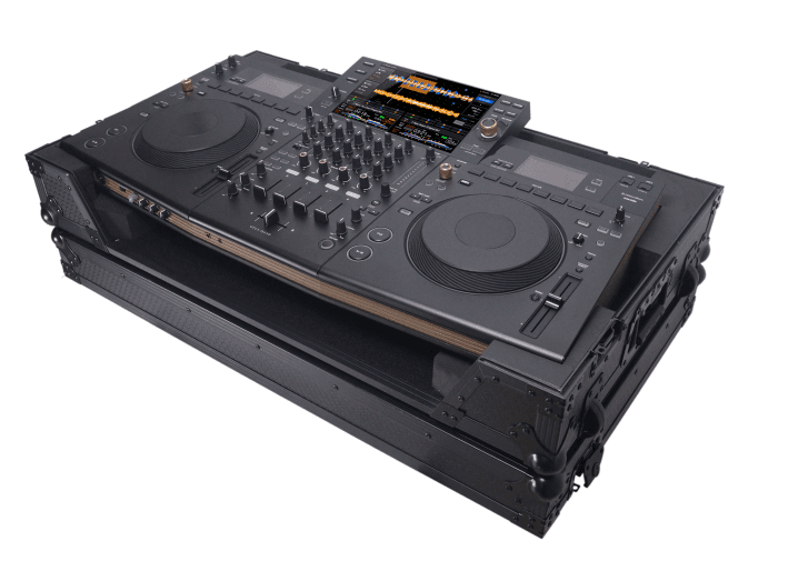 ProX XS-OPUSQUADWBL - ATA Flight Style Road Case For Pioneer OPUS-QUAD DJ Controller with 1U Rack Space and Wheels - Black Finish.
