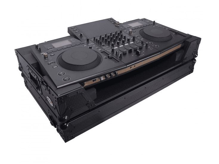 ProX XS-OPUSQUADWBL - ATA Flight Style Road Case For Pioneer OPUS-QUAD DJ Controller with 1U Rack Space and Wheels - Black Finish.
