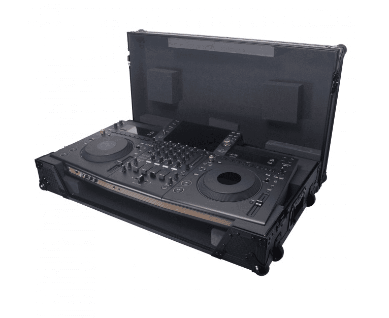 ProX XS-OPUSQUADWBL - ATA Flight Style Road Case For Pioneer OPUS-QUAD DJ Controller with 1U Rack Space and Wheels - Black Finish.
