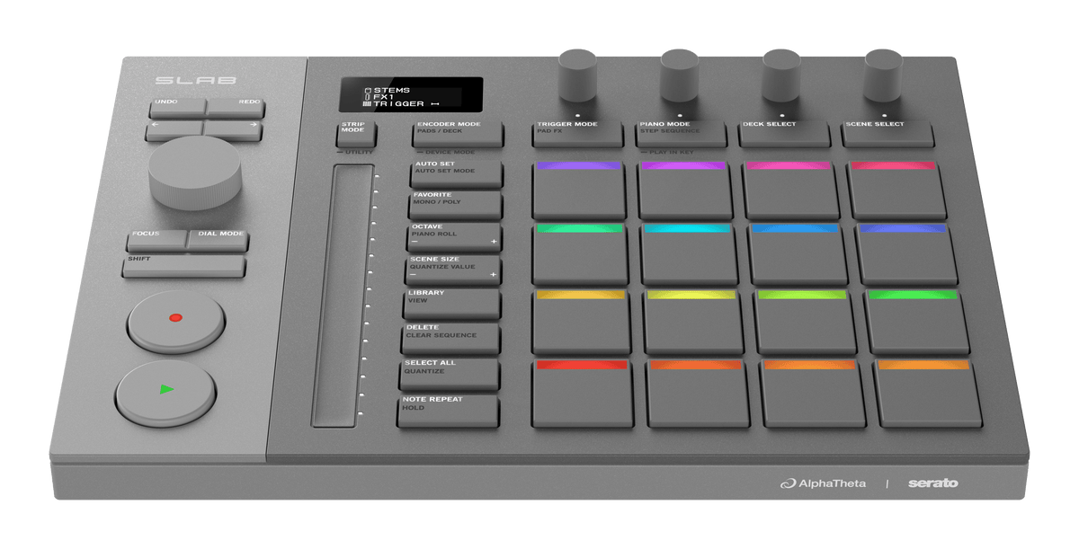 AlphaTheta SLAB - Music Production Controller optimized for Serato Studio.