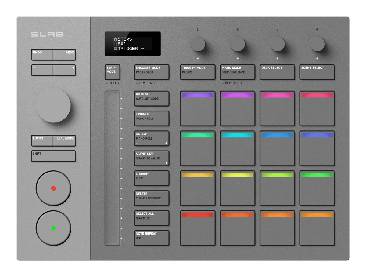 AlphaTheta SLAB - Music Production Controller optimized for Serato Studio.