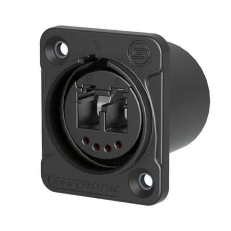 ProX Seetronic Dual-Channel Fiber Socket with Automatic Sealing Shutter (IP65 Rated).