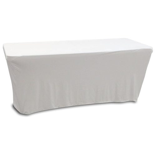 Odyssey SPATBL6WHT - White 6' Banquet Table Scrim Cover