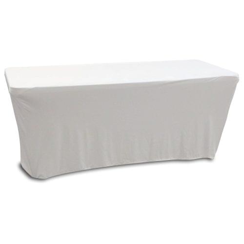 Odyssey SPATBL6WHT - White 6' Banquet Table Scrim Cover