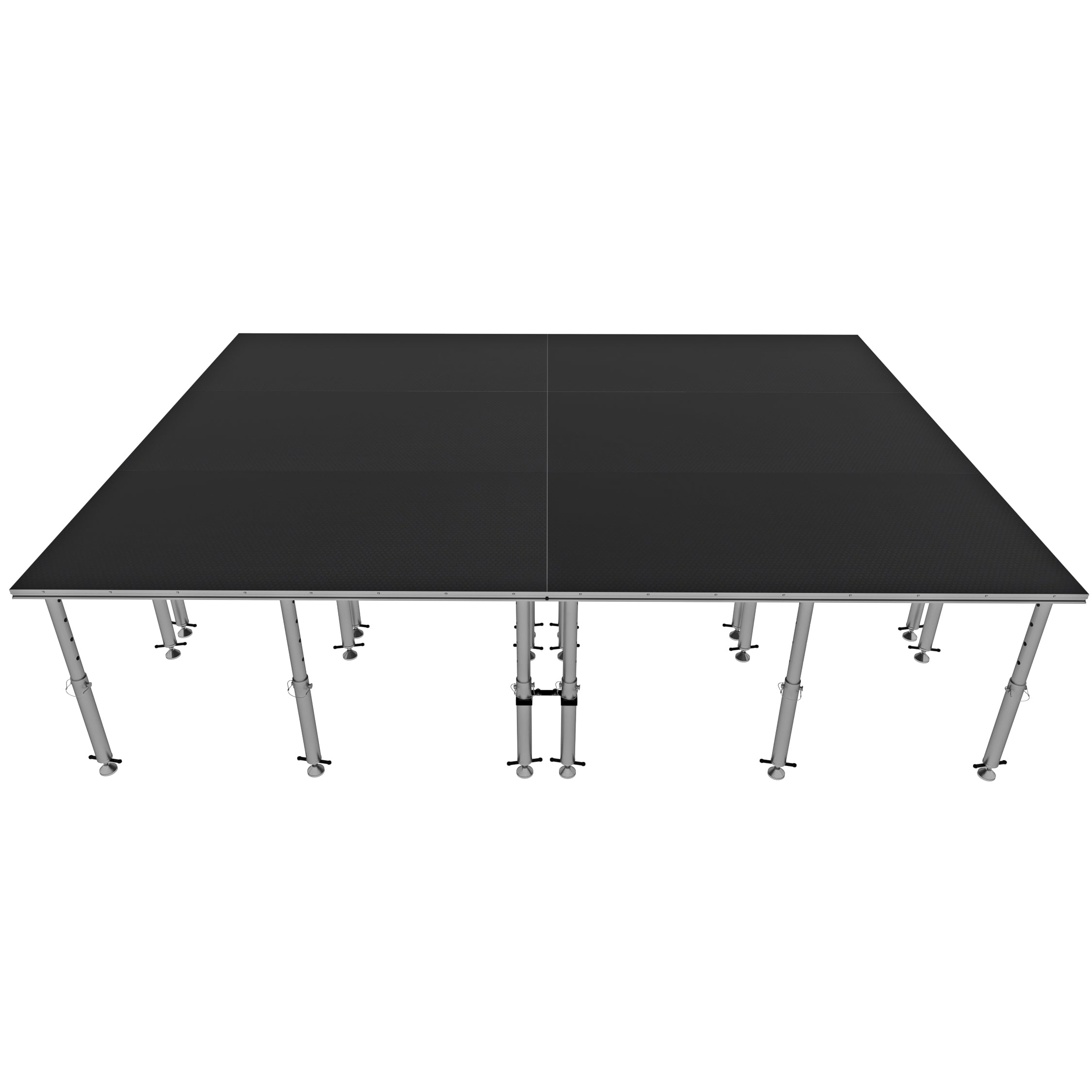 ProX StageQ 12x16ft Portable Stage Platform Package with 6 Decks Event Staging System 28-48" Height