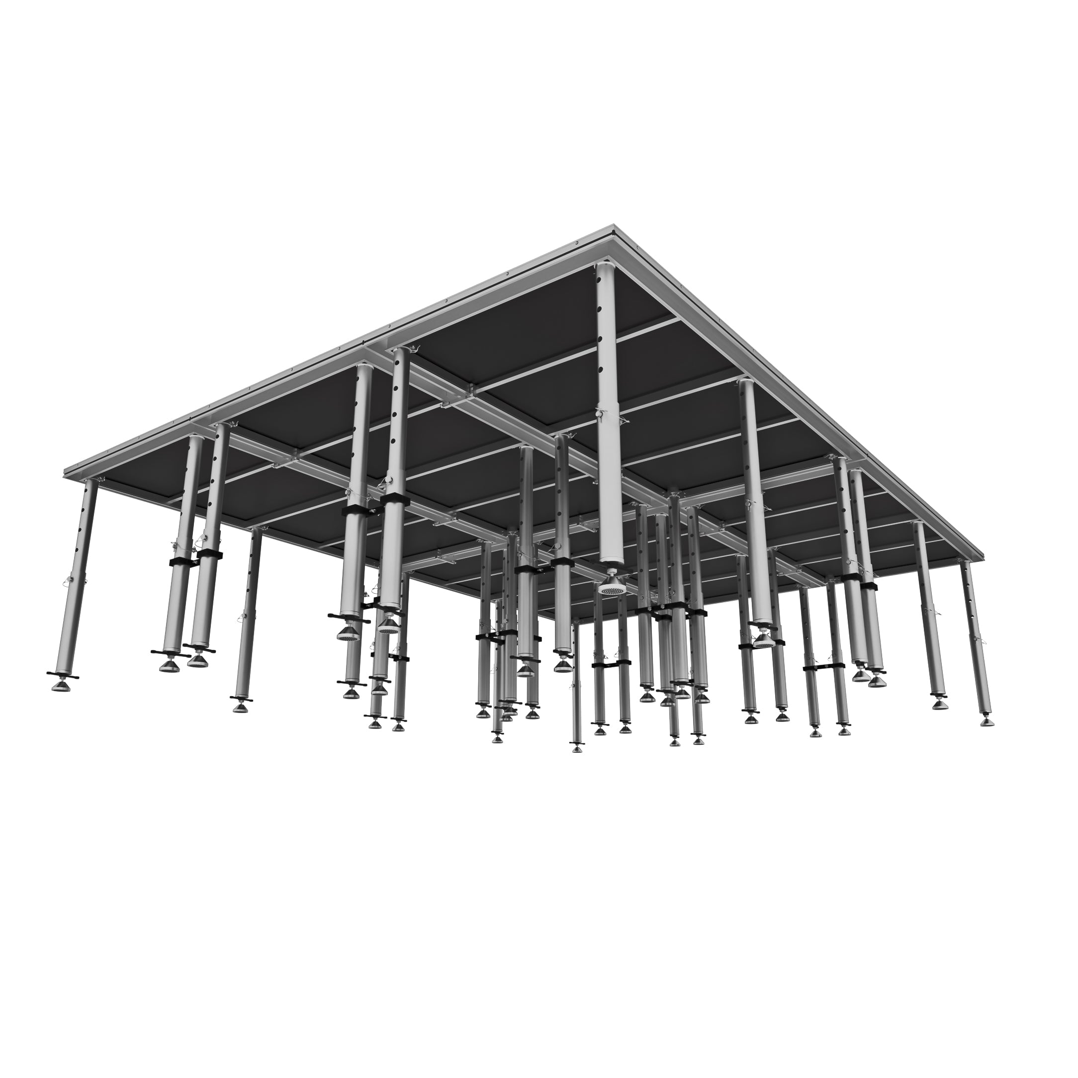 ProX StageQ 12x16ft Portable Stage Platform Package with 6 Decks Event Staging System 28-48" Height