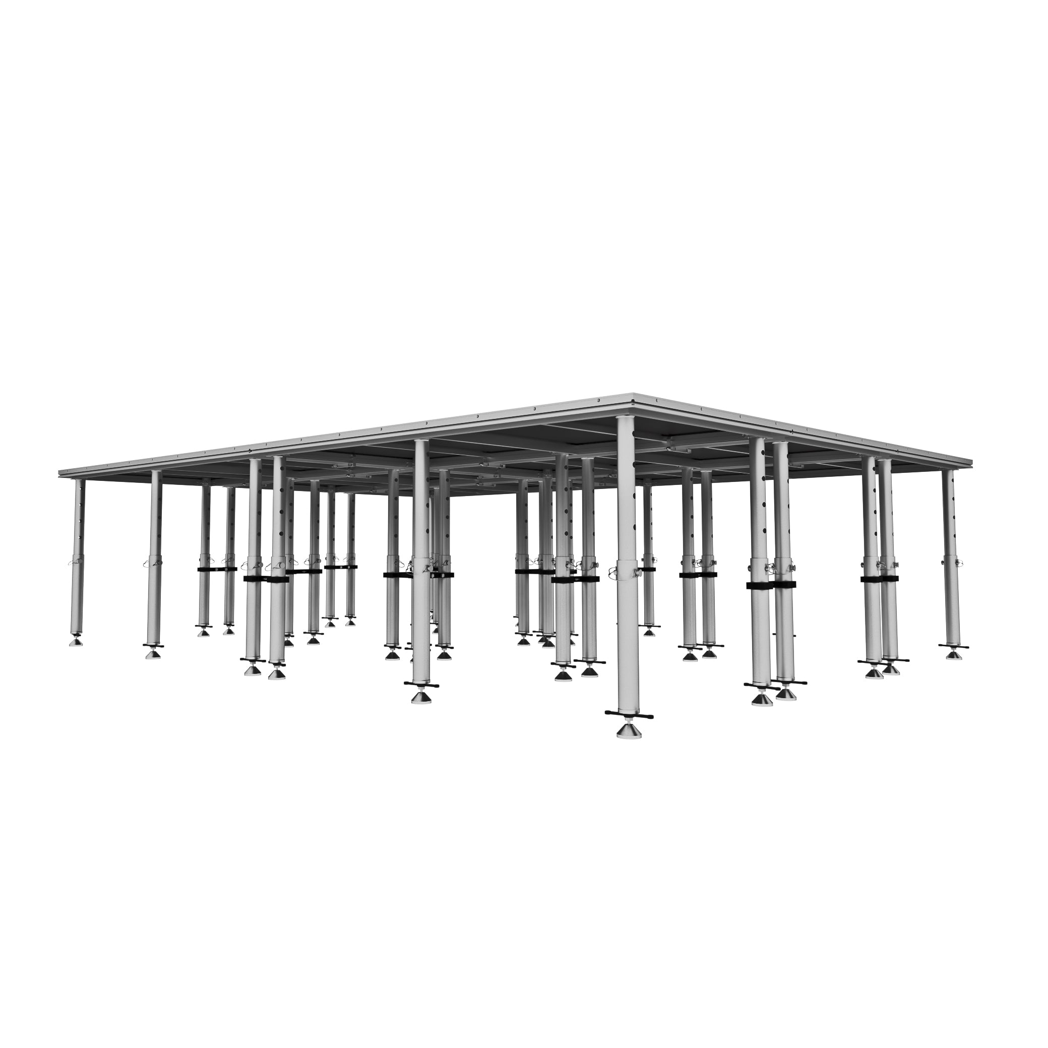 ProX StageQ 12x16ft Portable Stage Platform Package with 6 Decks Event Staging System 28-48" Height