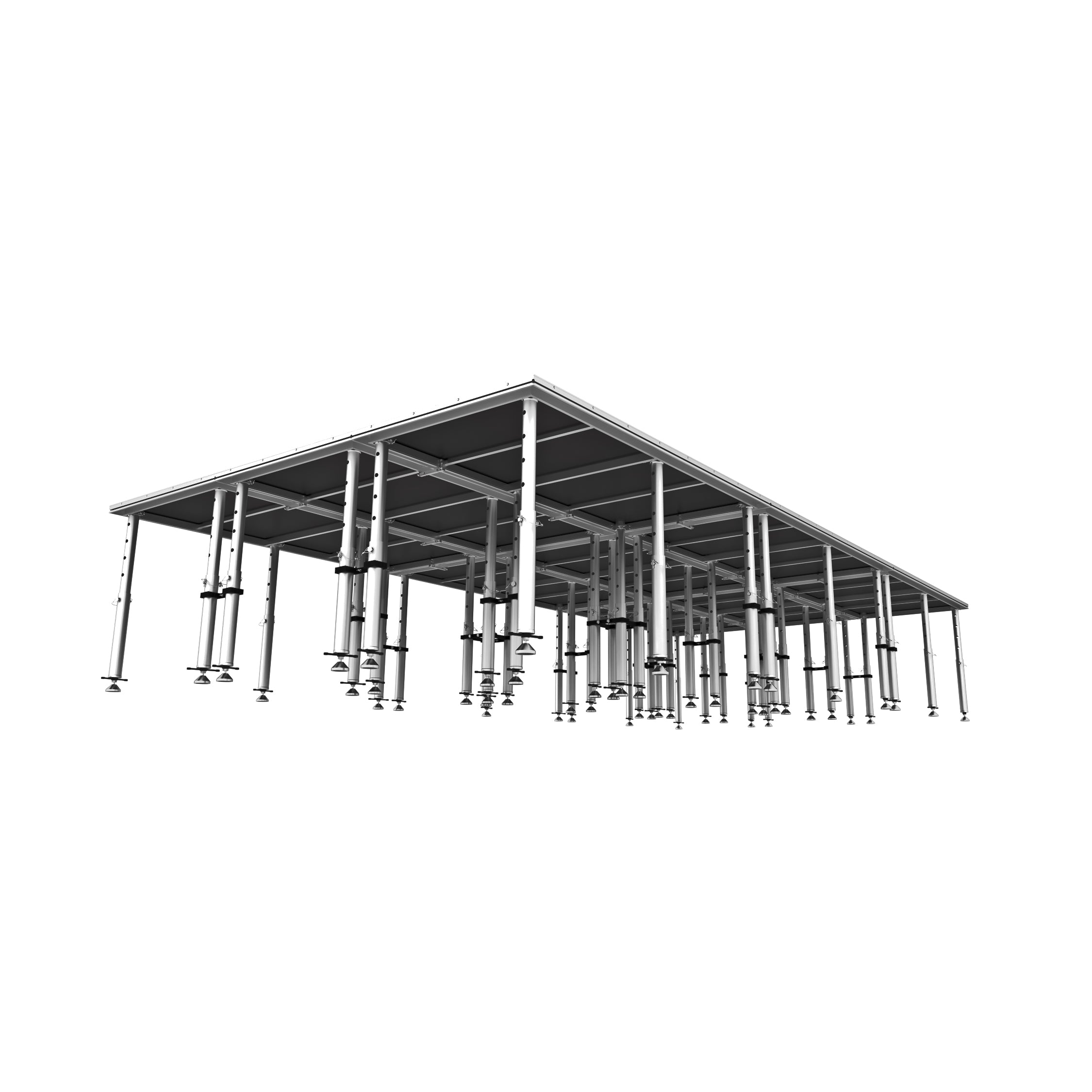 ProX StageQ 12x24ft Portable Stage Platform Package with 9 Decks Event Staging System 28-48" Height
