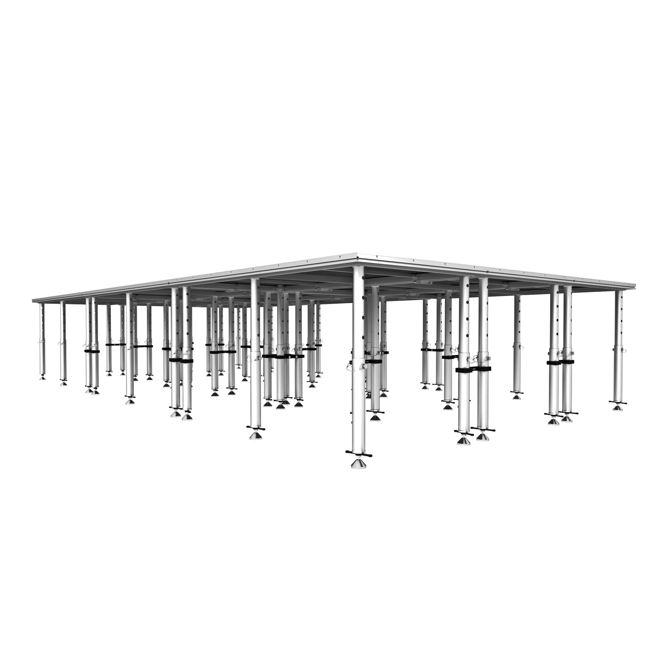 ProX StageQ 12x24ft Portable Stage Platform Package with 9 Decks Event Staging System 28-48" Height