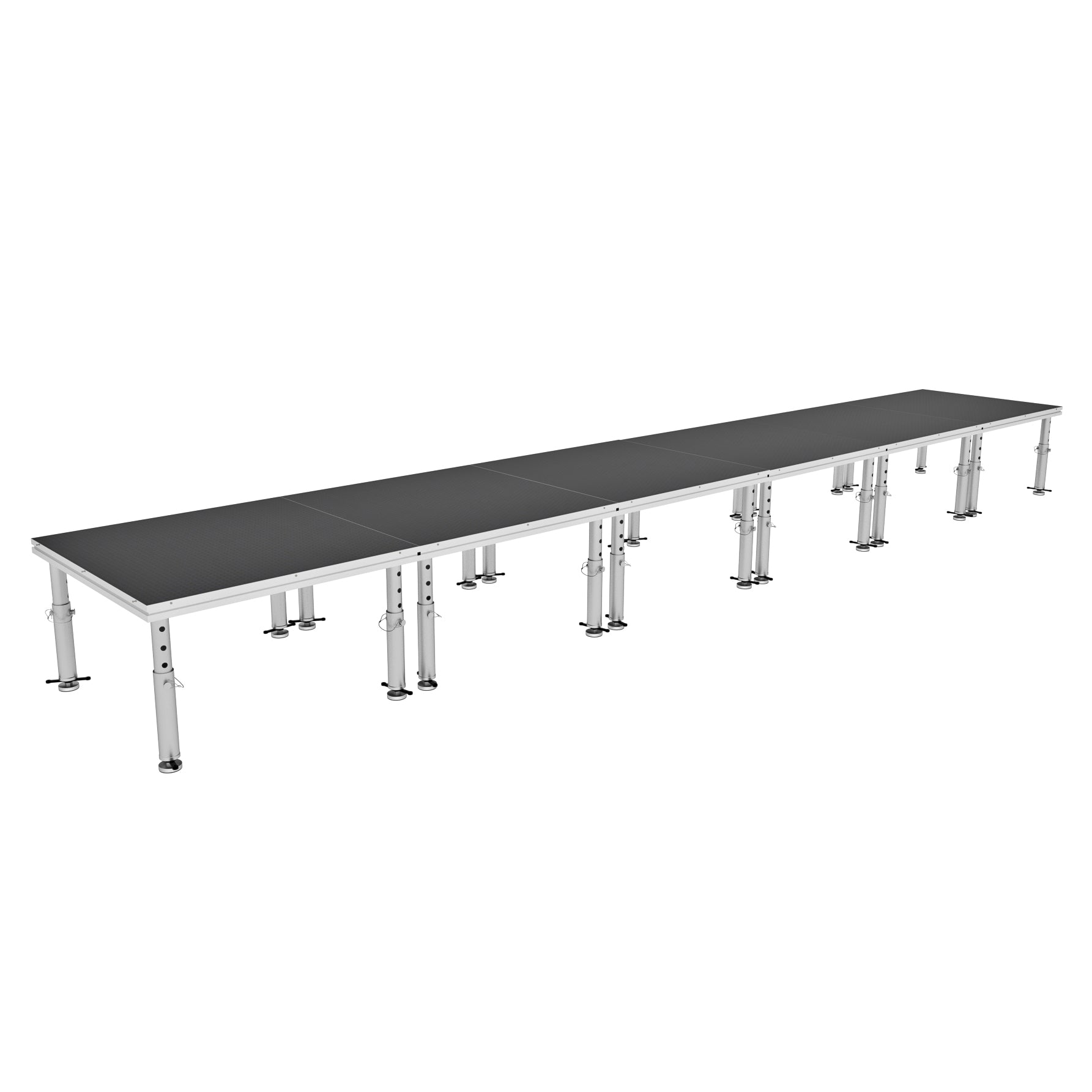 ProX StageOne 24 ft x 4 ft / 4x4 Package – 6 Decks w/ 16–22 inch Adjustable Legs