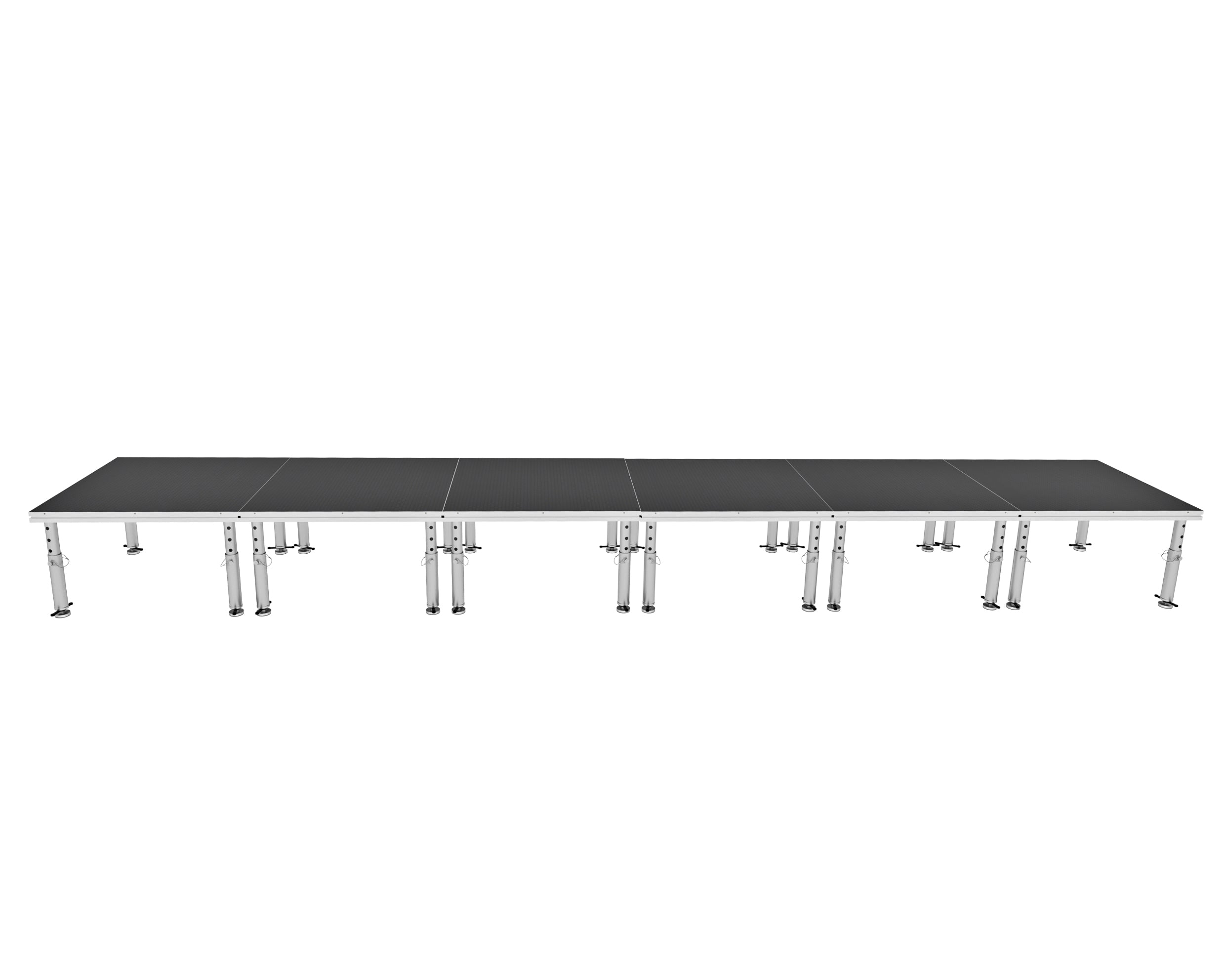 ProX StageOne 24 ft x 4 ft / 4x4 Package – 6 Decks w/ 16–22 inch Adjustable Legs