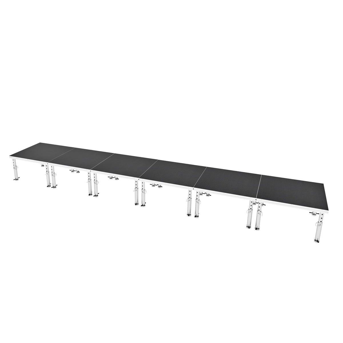 ProX StageOne 24 ft x 4 ft / 4x4 Package – 6 Decks w/ 16–22 inch Adjustable Legs.