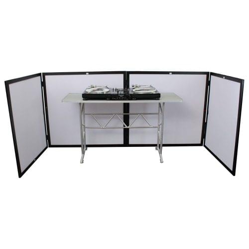 Odyssey SWF9646B - 96 in W x 46 in H White Pro DJ Facade with Black Frame