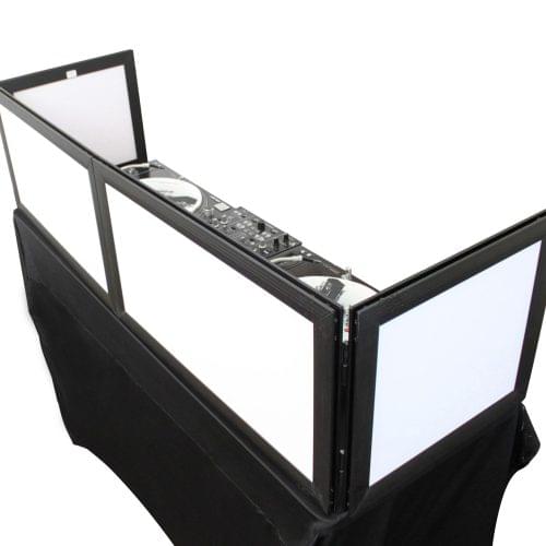 Odyssey SWFTT5816B - 58 in W x 16 in H White Pro DJ Facade with Black Frame