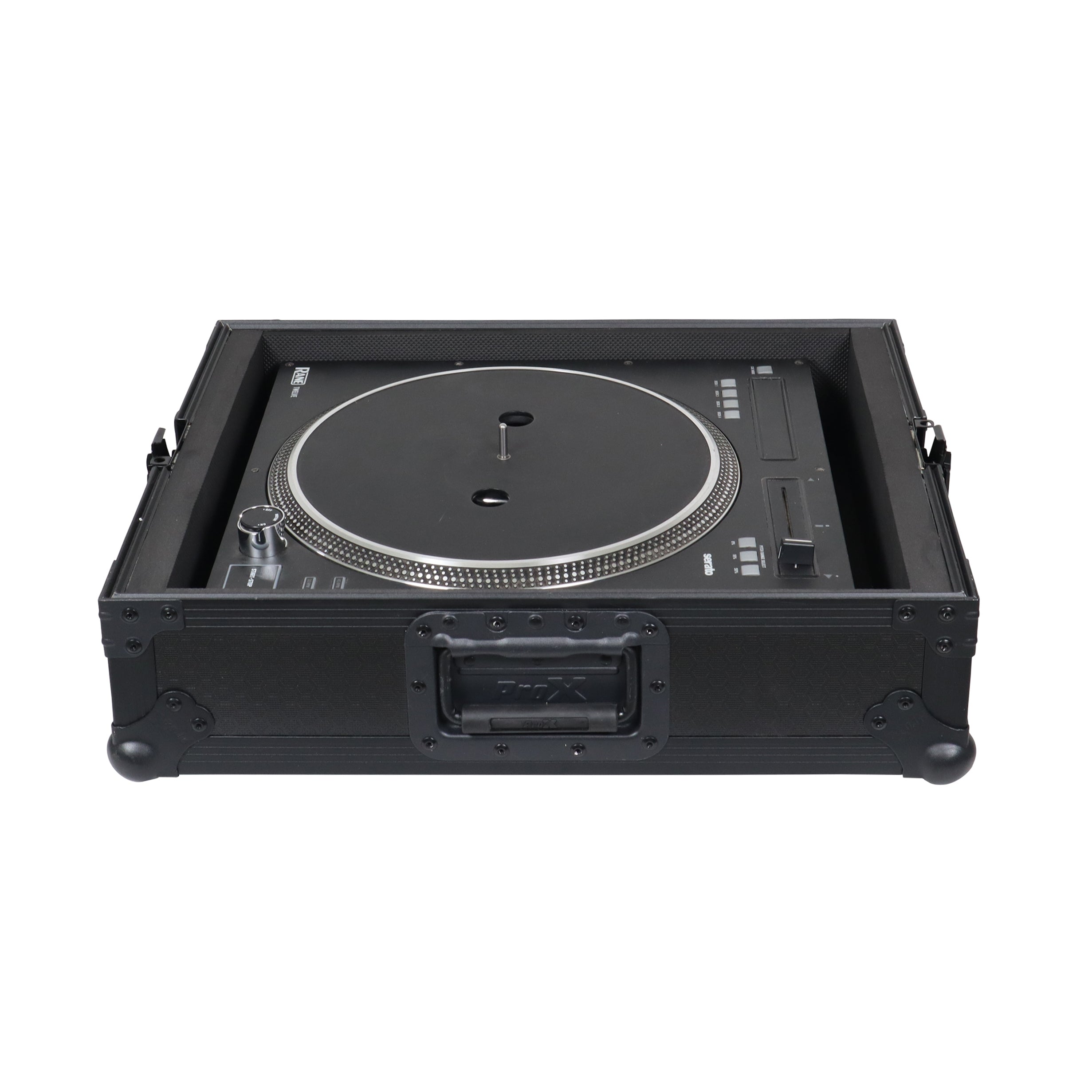 ProX T-TTBL - Flight Case for Turntable - Universal W-Foam Kit | Black on Black